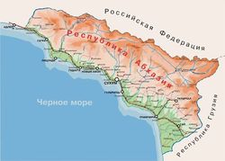 Карта Абхазии
