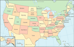 Соединенные Штаты Америки карта