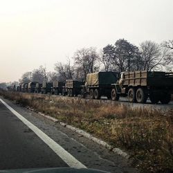 В Донецк заехала колонна военных РФ