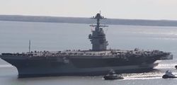 В Сети показали видео новейшего авианосца США