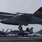 F-18 рухнул в море при посадке на авианосец, идущий к КНДР