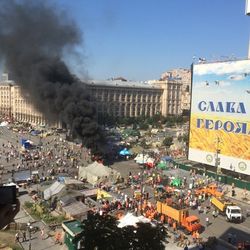 Началась зачистка Майдана и Михайловской площади в Киеве