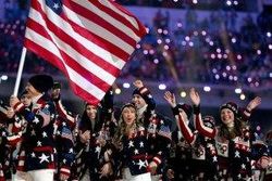 Делегация США на параде открытия Сочи-2014