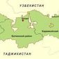 Кыргызстан на карте Центральной Азии