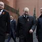 Додон с Путиным и Медведевым на Красной площади