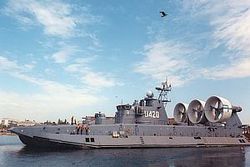 Самый большой в мире корабль-амфибия «Бизон» прошел испытания в Крыму