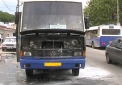 В Херсоне на ходу вспыхнул рейсовый «Эталон» - последствия
