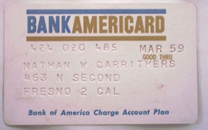 Пластиковая карта BankAmericard