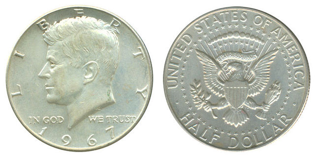 Доллар США серебянная монета