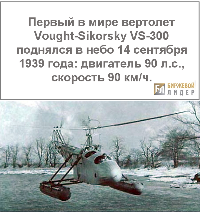 Достижения Игоря Сикорского